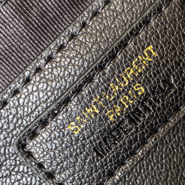 YSL College Quilted Leather Satchel Bag - Image 8