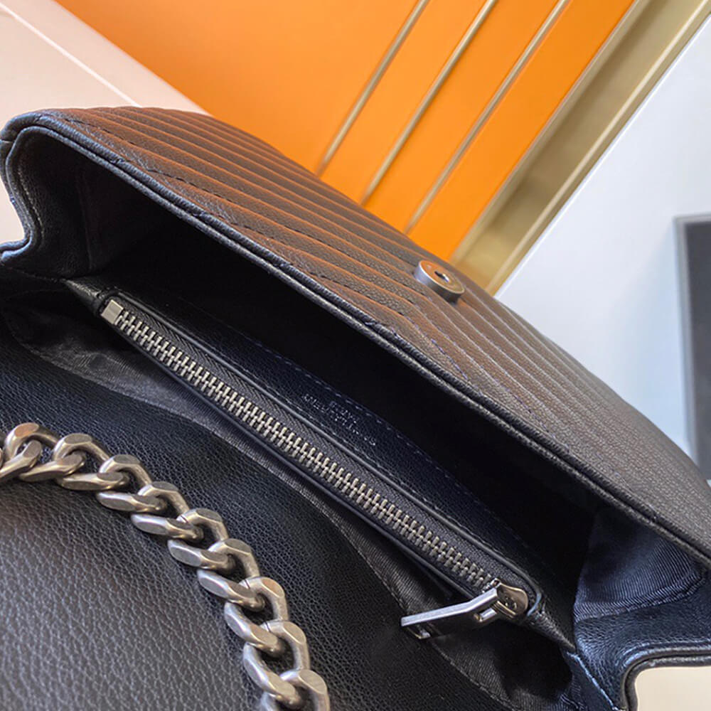 YSL College Quilted Leather Satchel Bag - Image 7