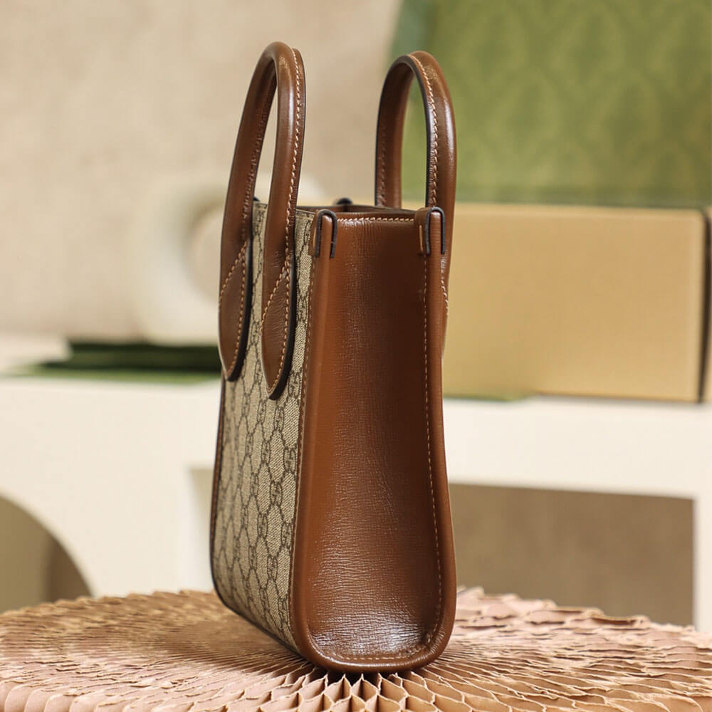 Gucci Mini Tote Bag With Interlocking - Image 5