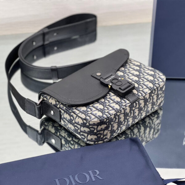 Dior Mini Saddle Bag With Strap - Image 7