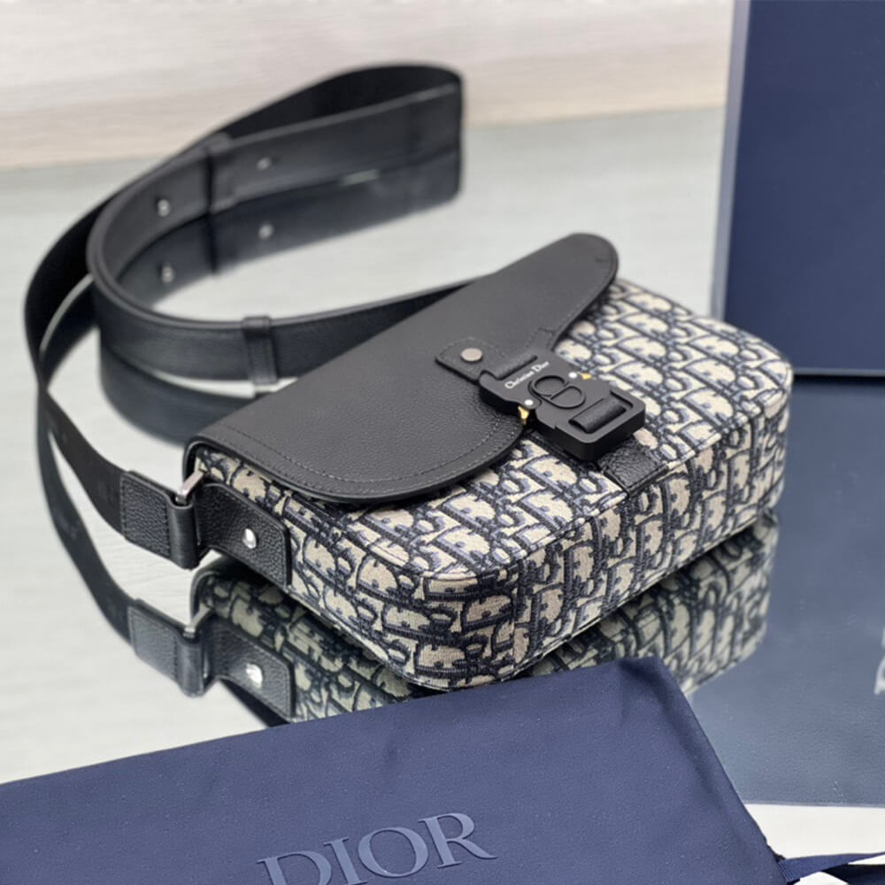 Dior Mini Saddle Bag With Strap - Image 7