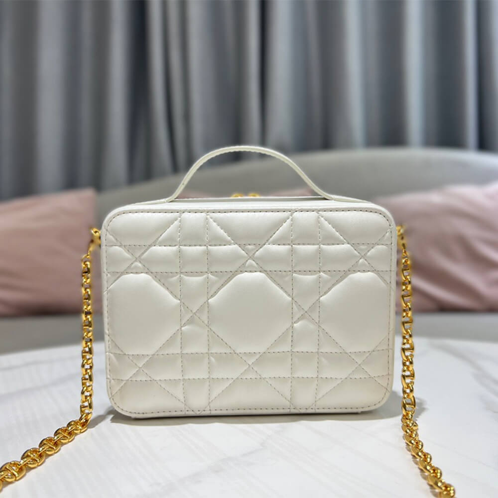 Dior Caro Box Bag With Chain - Image 3