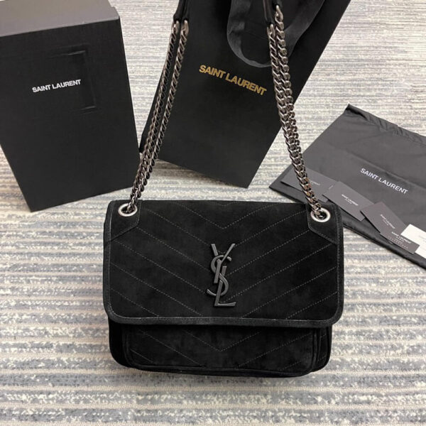 YSL Niki Medium In Suede Bag - Image 2