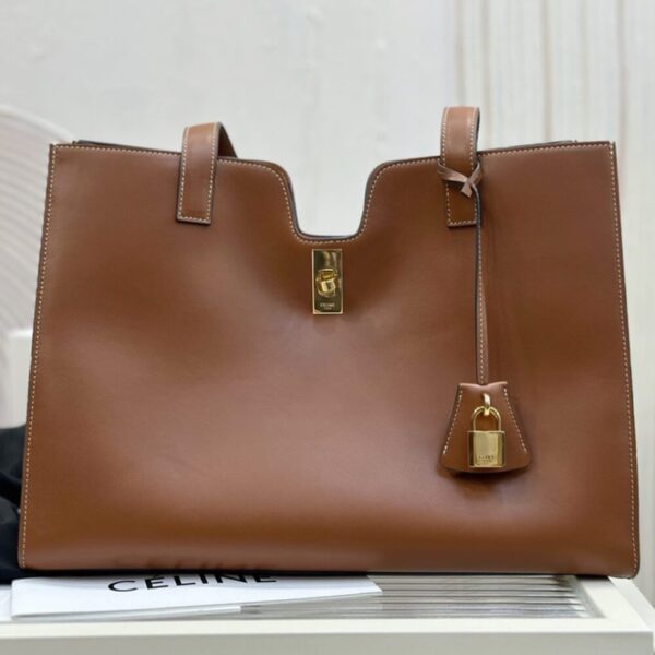 Celine Cabas 16 In Supple Grained  Calfskin - Image 3