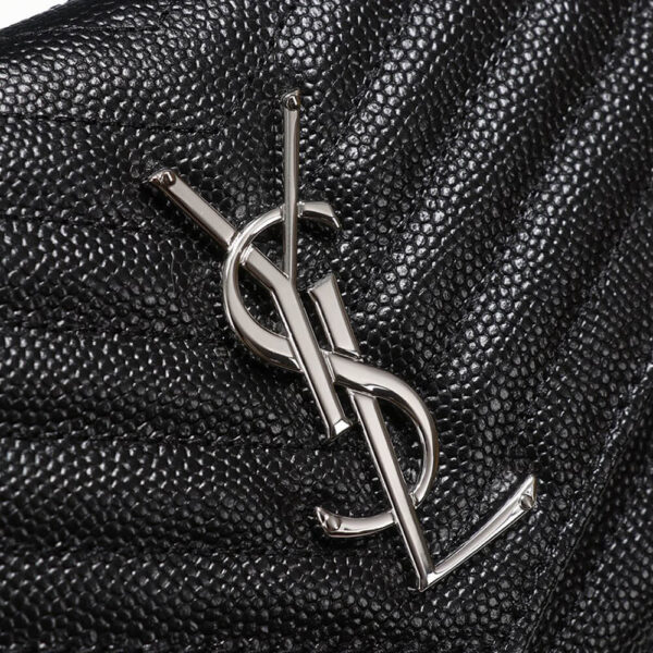 SYL Chain Strap Plaque Grained Leather Wallet Bag - Image 6