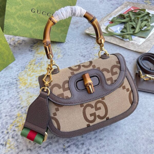 Gucci Bamboo 1947 Jumbo Small Top Handle Bag - Image 3