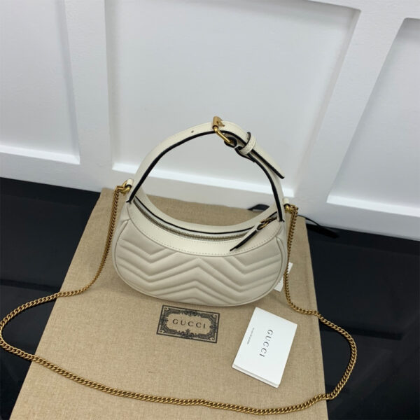 Gucci Marmont Halt Moon Shaped Bag - Image 4