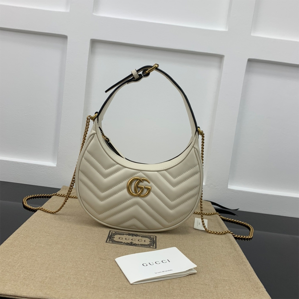 Gucci Marmont Halt Moon Shaped Bag - Image 2