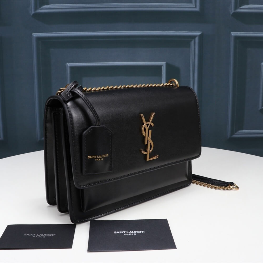YSL Sunset Medium Chain Bag In Smooth Leather Bag - Image 3