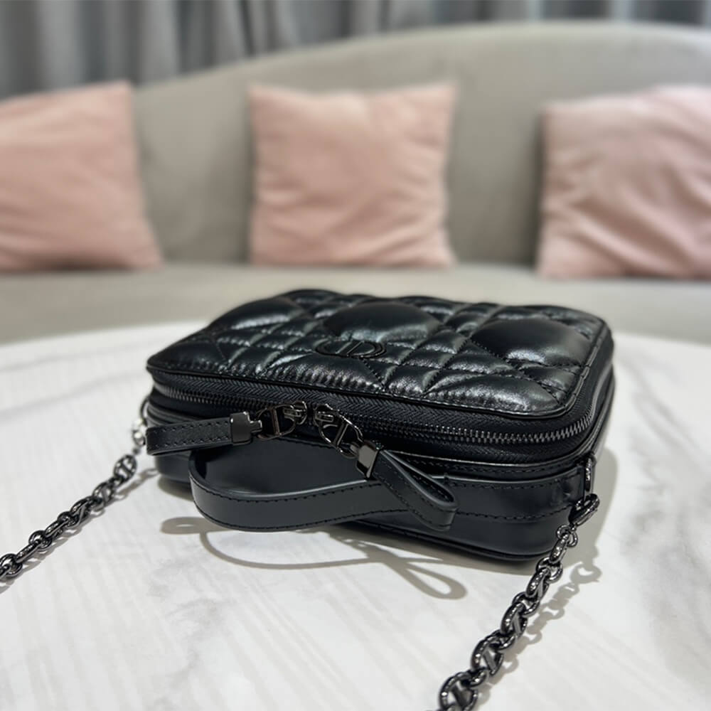 Dior Caro Box Bag With Chain - Image 7
