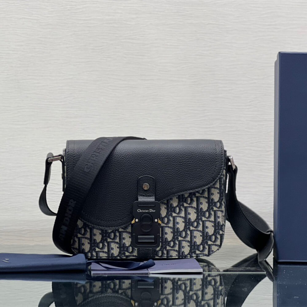 Dior Mini Saddle Bag With Strap - Image 3