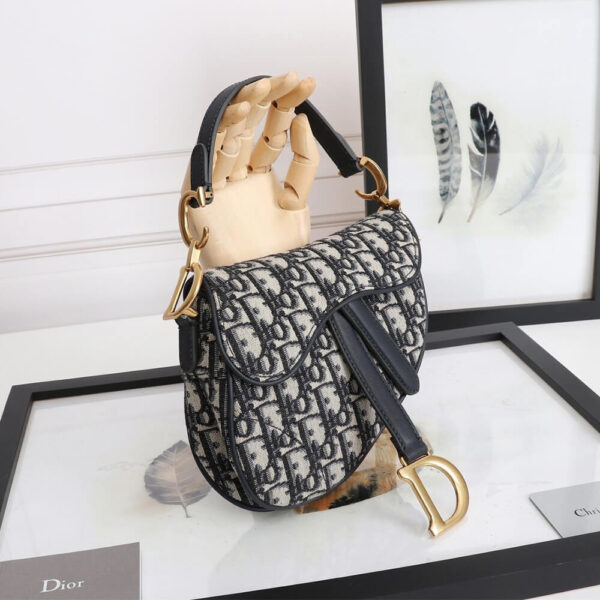Dior Mini Saddle Bag With Strap - Image 3