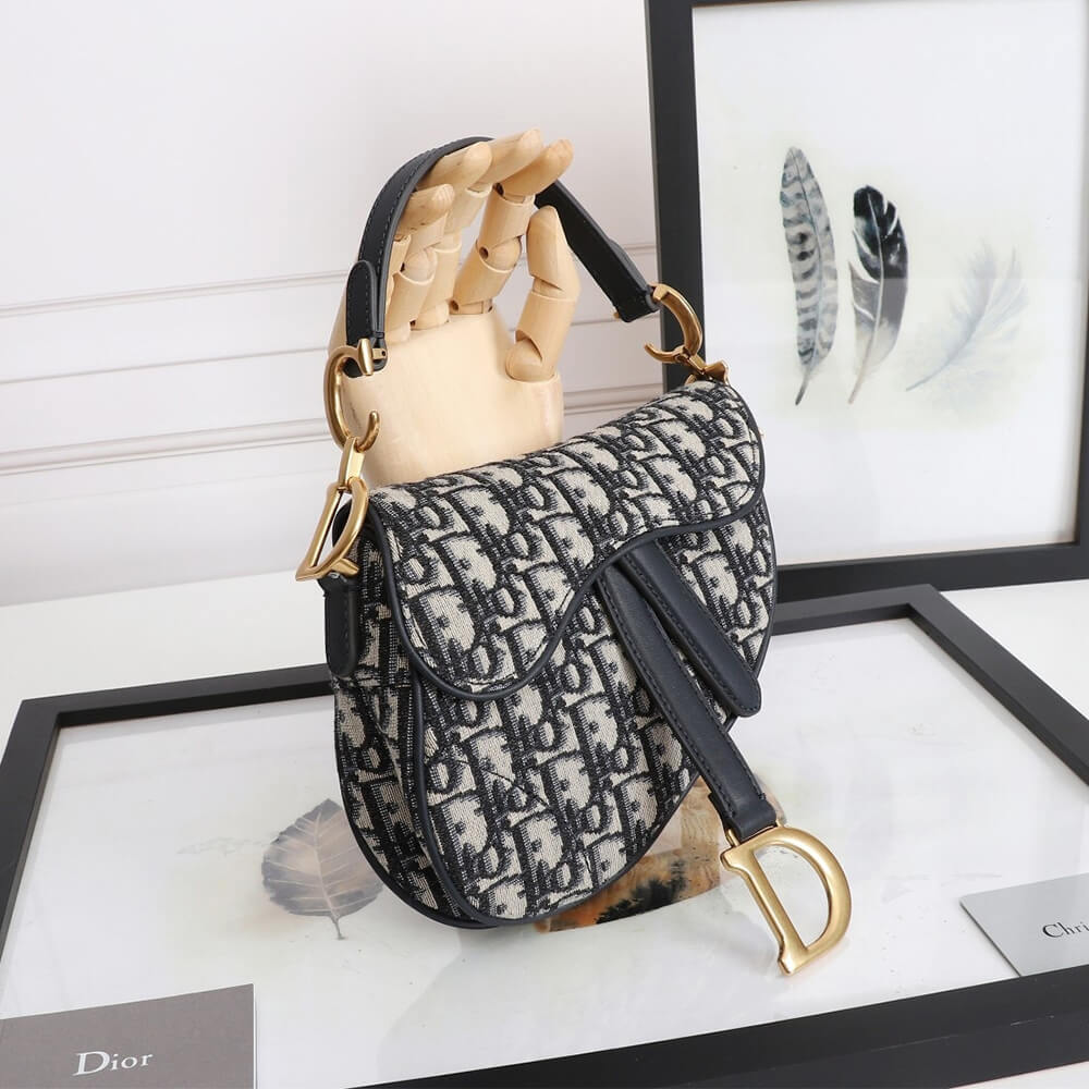 Dior Mini Saddle Bag With Strap - Image 3