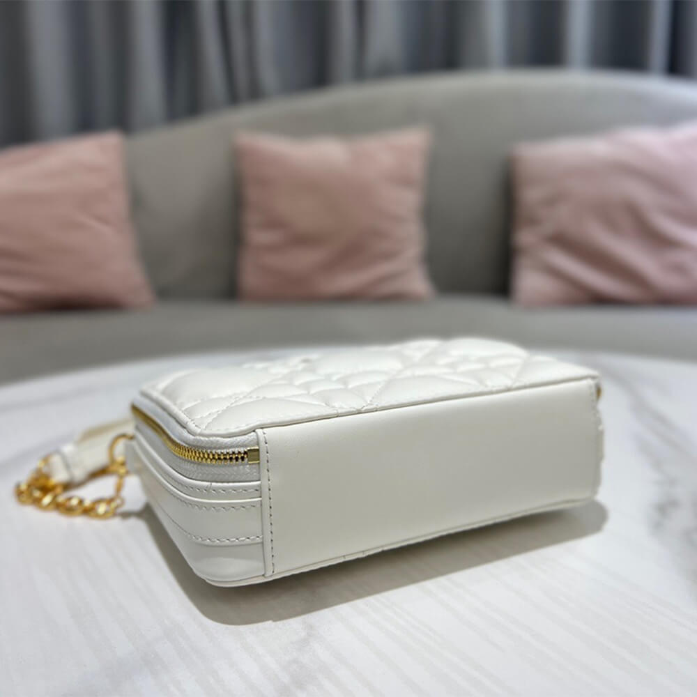 Dior Caro Box Bag With Chain - Image 4