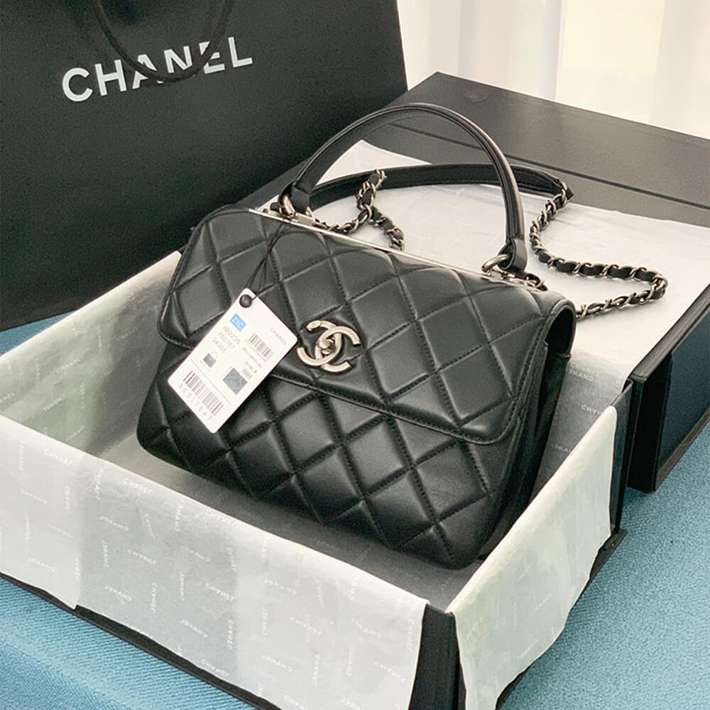 CHANEL FLAP BAG WITH TOP HANDLE - Image 3