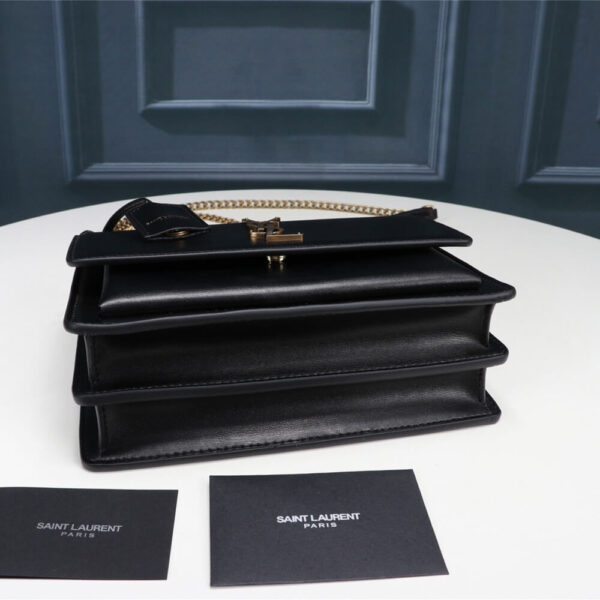 YSL Sunset Medium Chain Bag In Smooth Leather Bag - Image 5