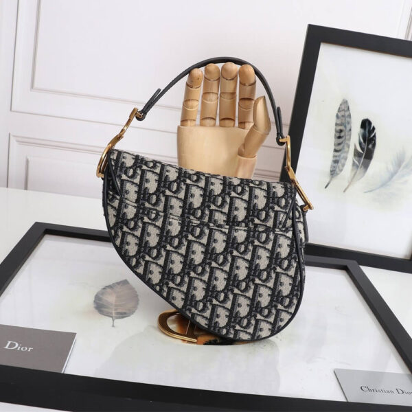Dior Mini Saddle Bag With Strap - Image 4