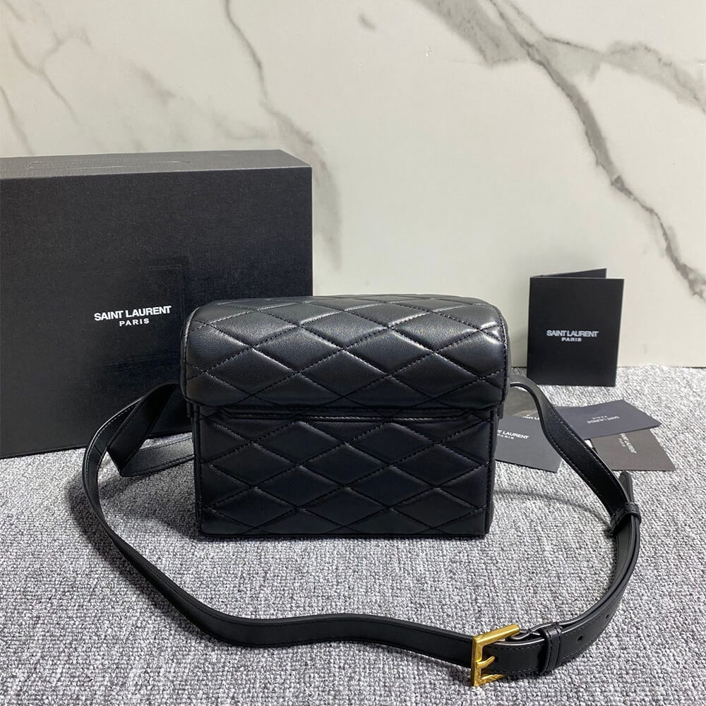 YSL June Box Bag In Quilted Lambskin Bag - Image 4