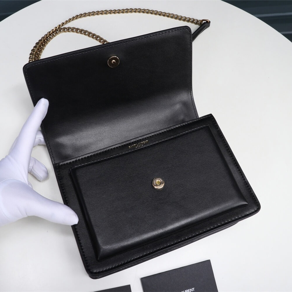 YSL Sunset Medium Chain Bag In Smooth Leather Bag - Image 7
