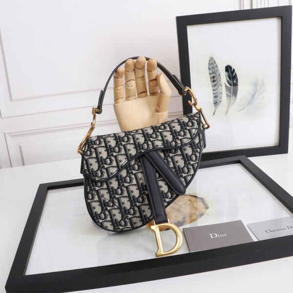 Dior Mini Saddle Bag With Strap - Image 2