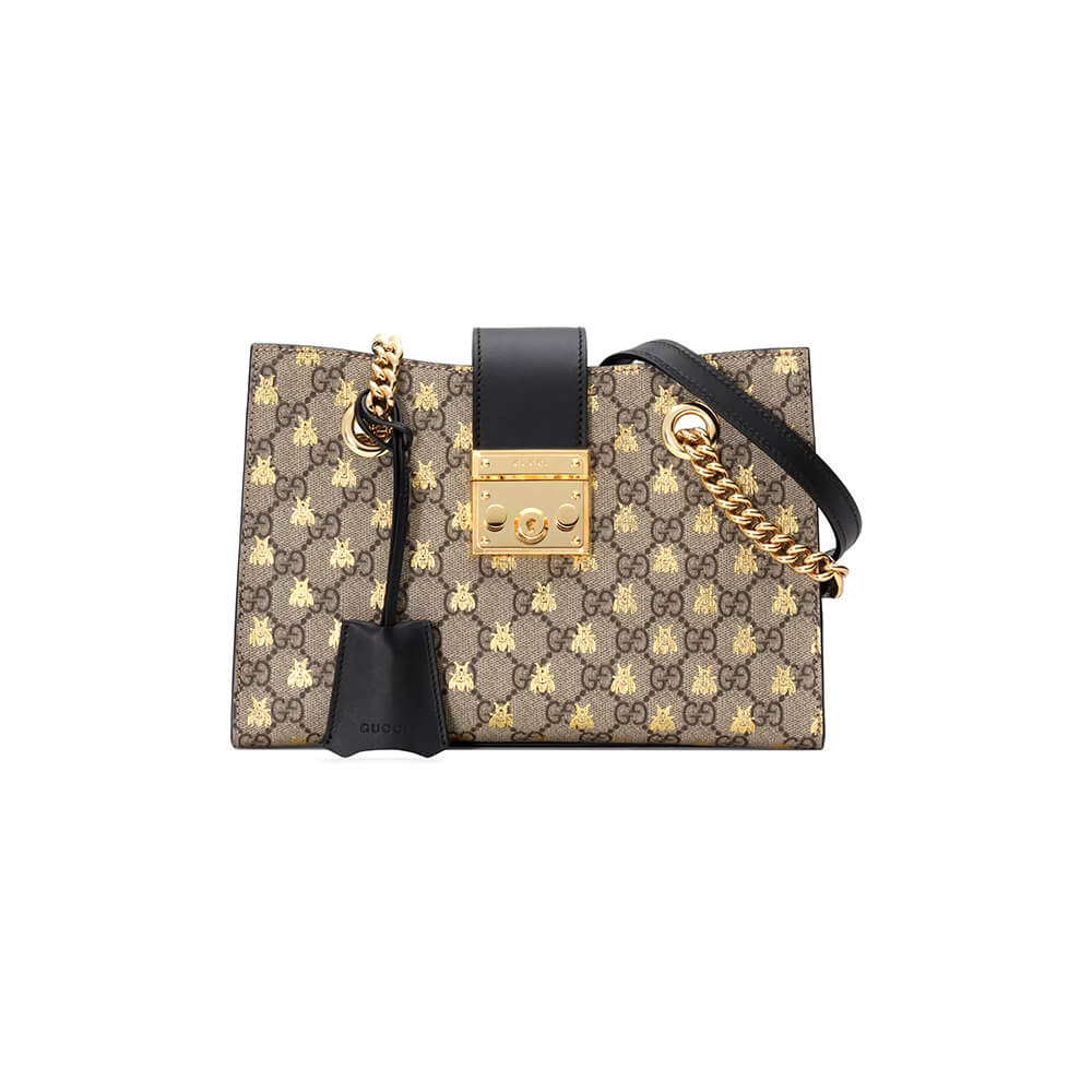 Gucci Padlock Bees Shoulder Bag