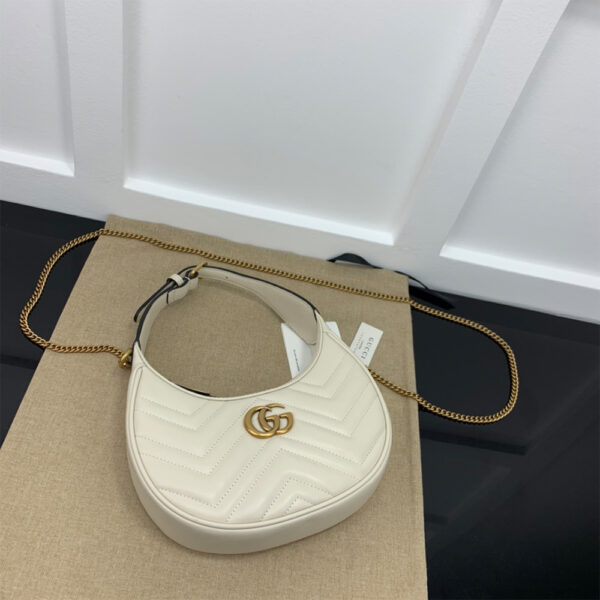 Gucci Marmont Halt Moon Shaped Bag - Image 6