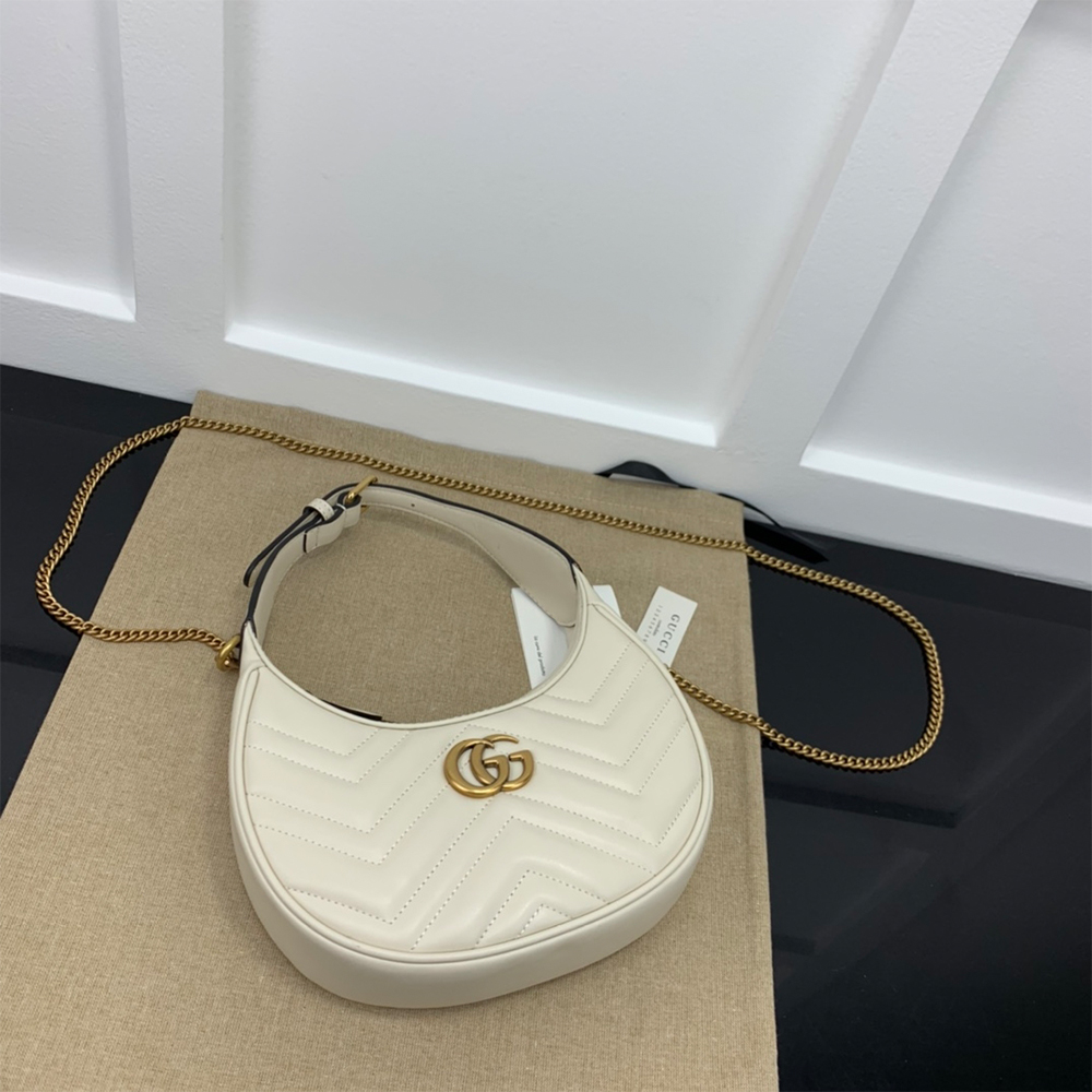 Gucci Marmont Halt Moon Shaped Bag - Image 6