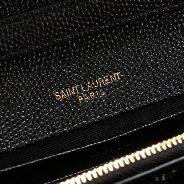 SYL Chain Strap Plaque Grained Leather Wallet Bag - Image 8