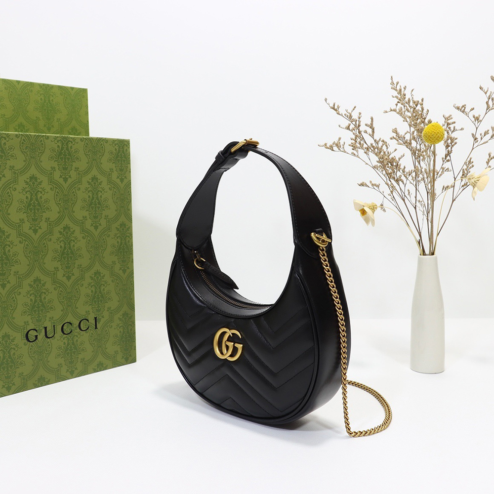 Gucci Marmont Halt Moon Shaped Bag - Image 3