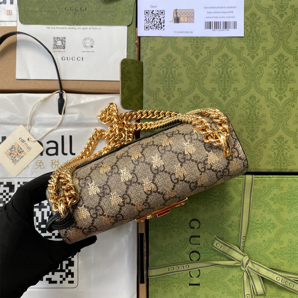 Gucci Padlock Bees Shoulder Bag - Image 4