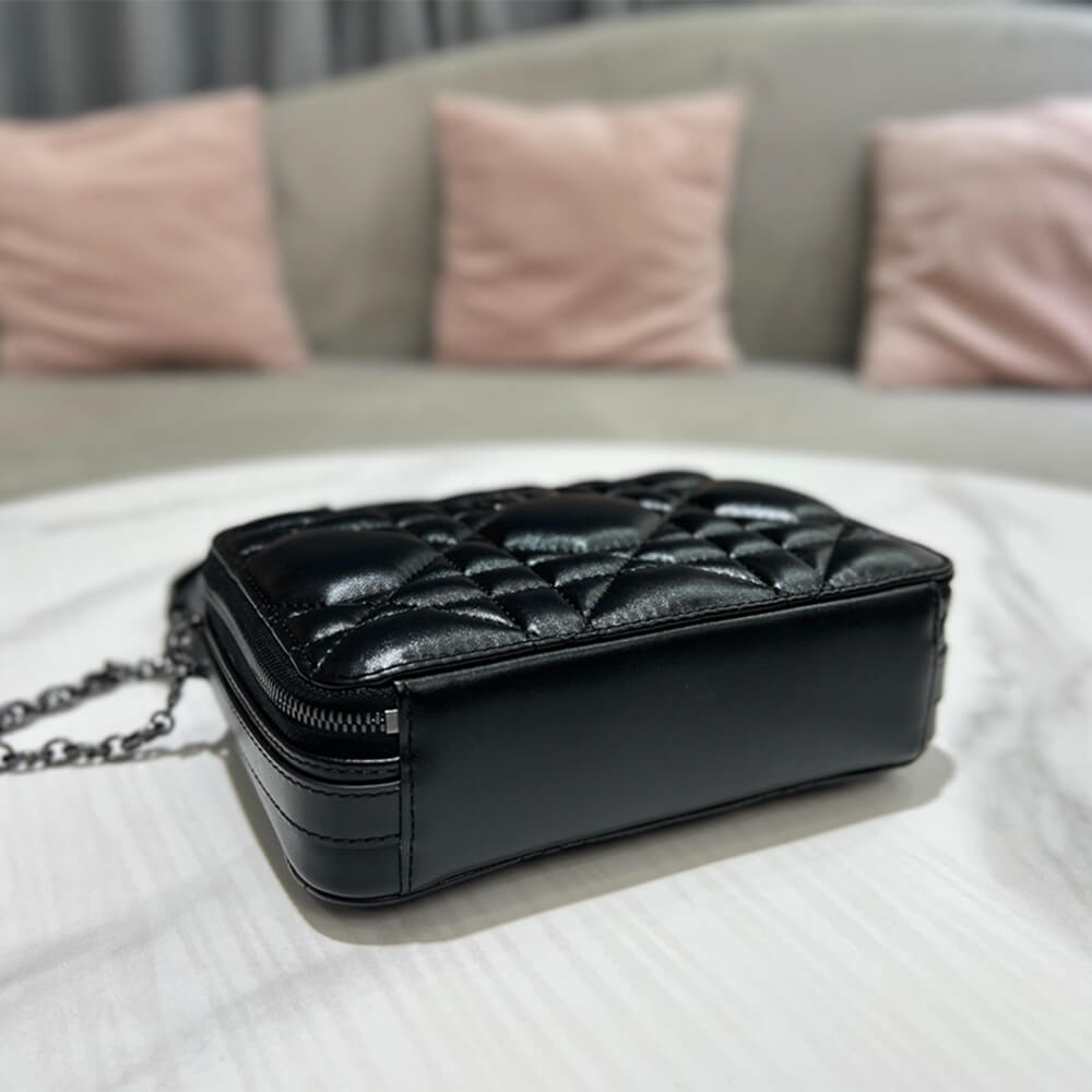 Dior Caro Box Bag With Chain - Image 6