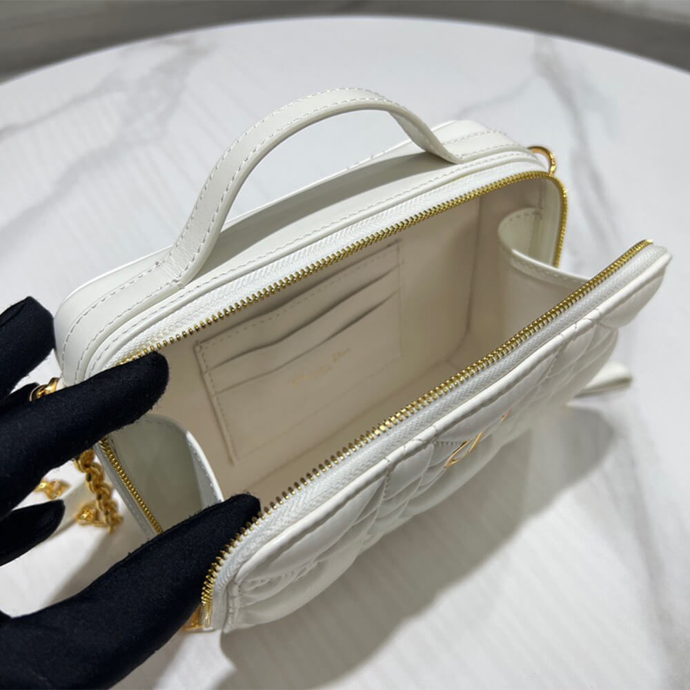Dior Caro Box Bag With Chain - Image 5