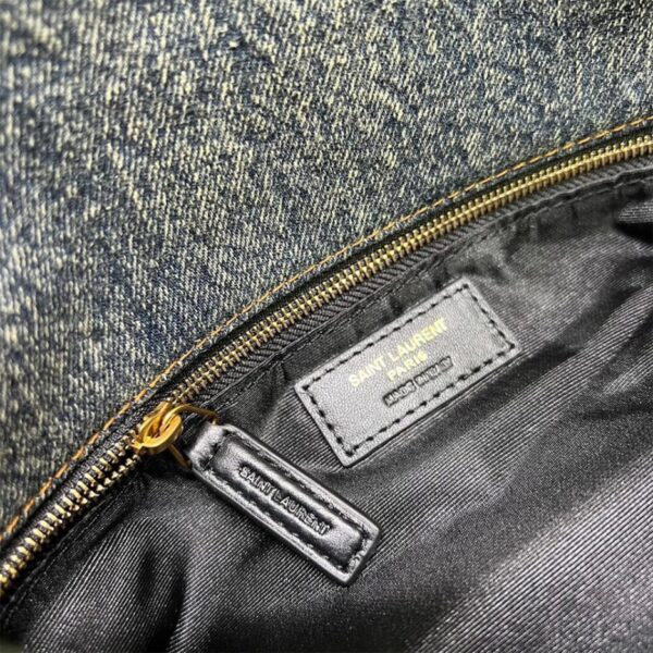 YSL Puffer Medium In Suede And Denim Bag - Image 5