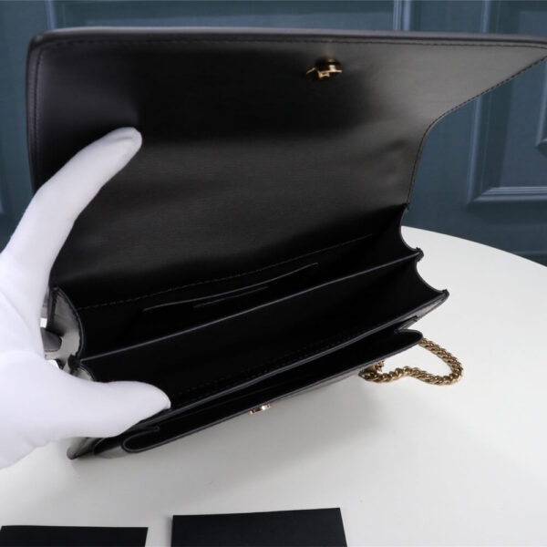 YSL Sunset Medium Chain Bag In Smooth Leather Bag - Image 8