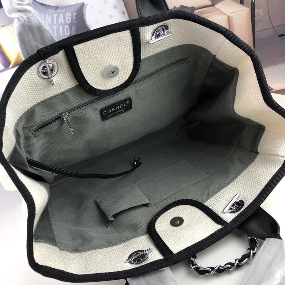 CHANEL Deauville Large Tote - Image 6