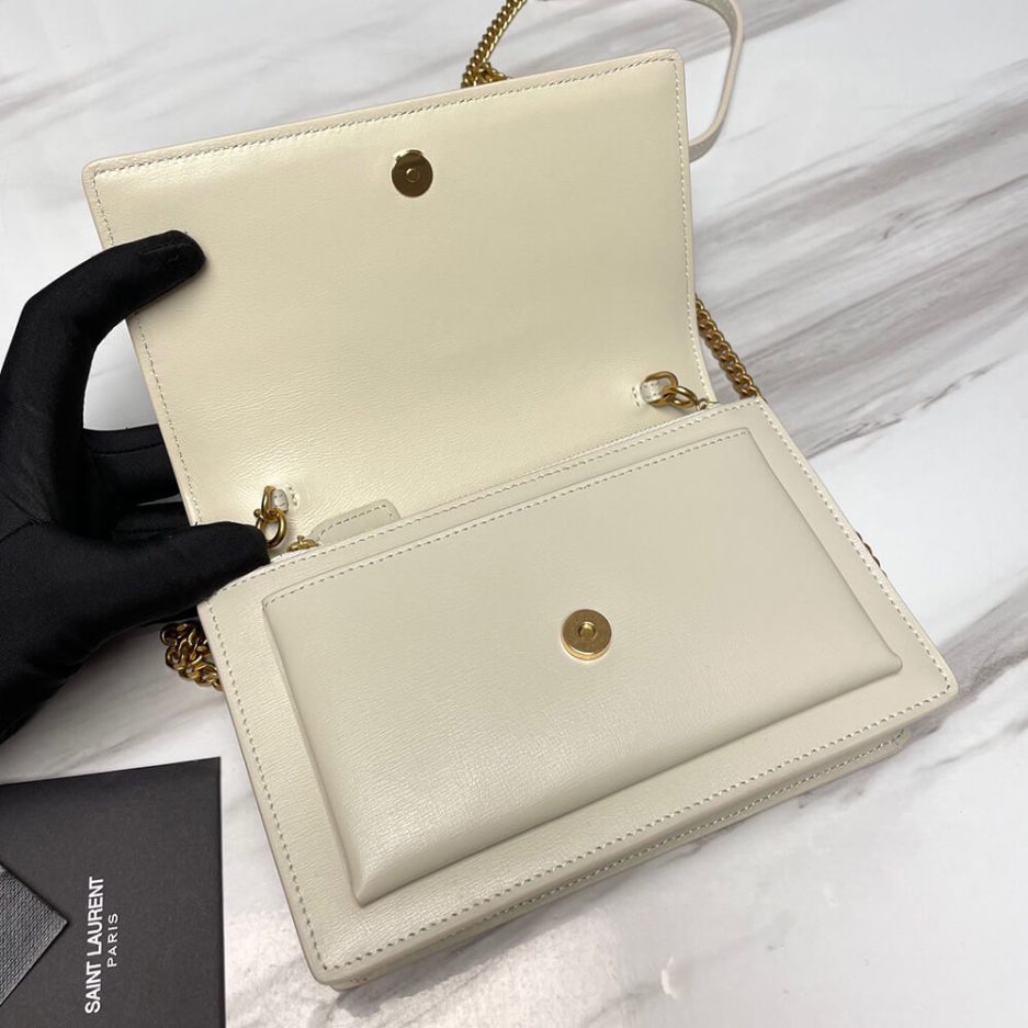 YSL Sunset Chain Wallet In Smooth Leather Bag - Image 8