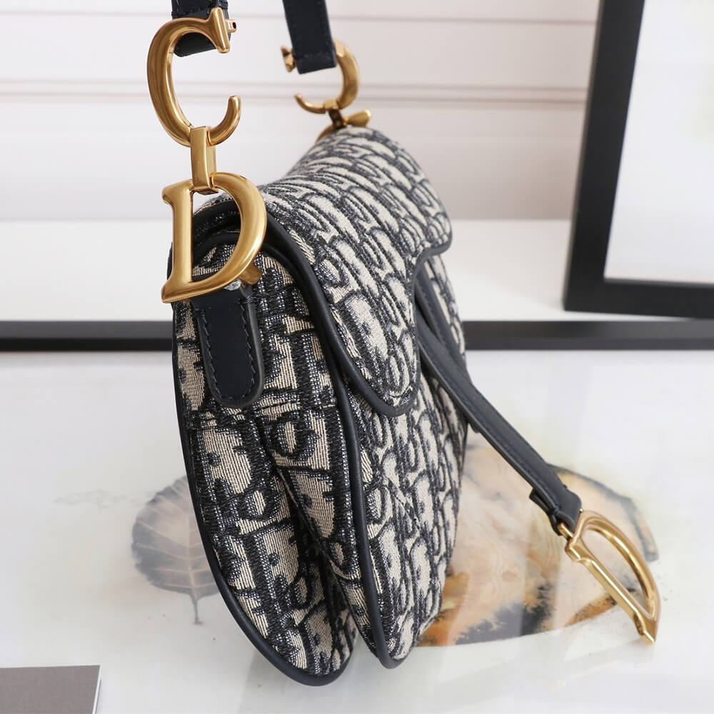 Dior Mini Saddle Bag With Strap - Image 5