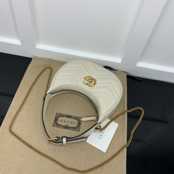Gucci Marmont Halt Moon Shaped Bag - Image 5