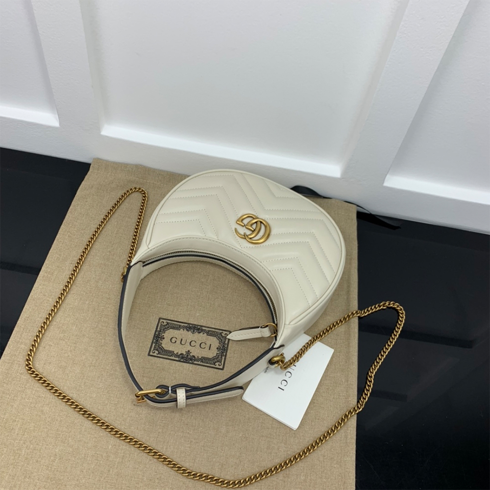 Gucci Marmont Halt Moon Shaped Bag - Image 5
