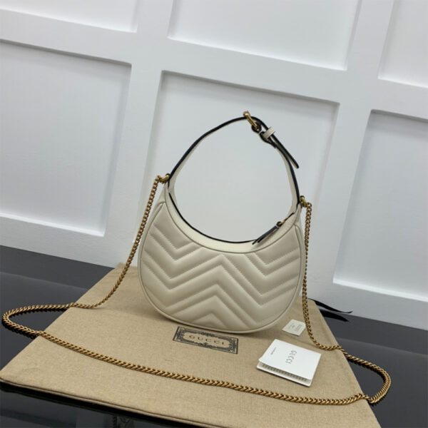 Gucci Marmont Halt Moon Shaped Bag - Image 3