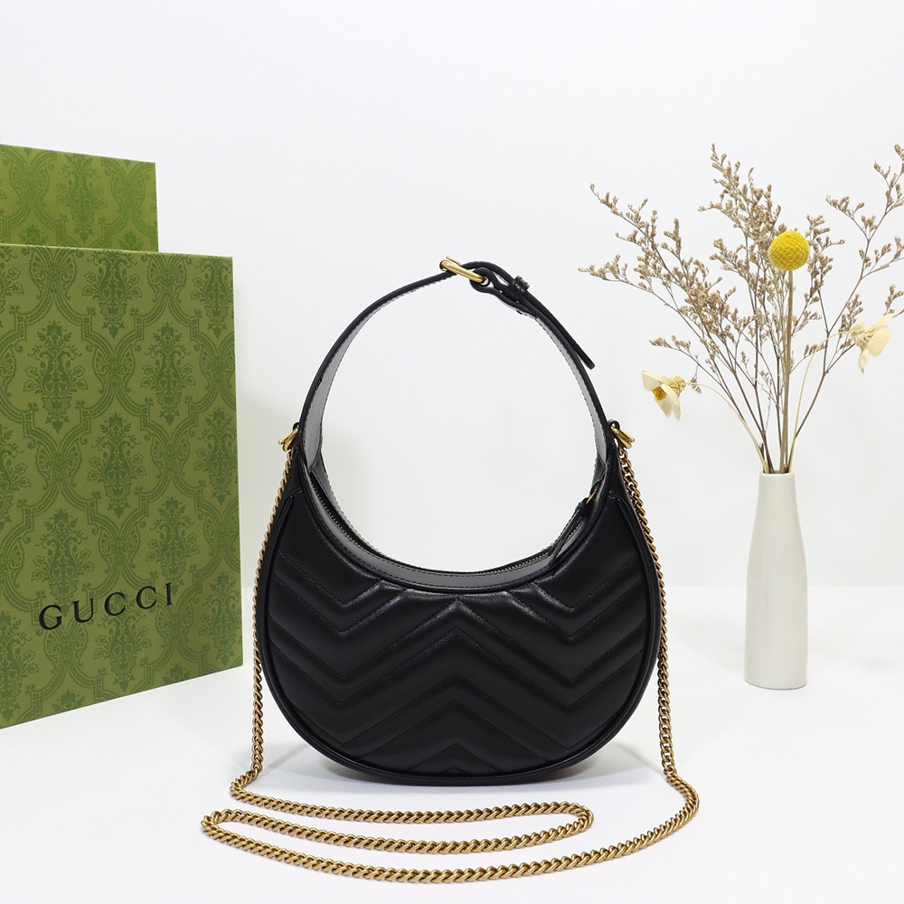 Gucci Marmont Halt Moon Shaped Bag - Image 4