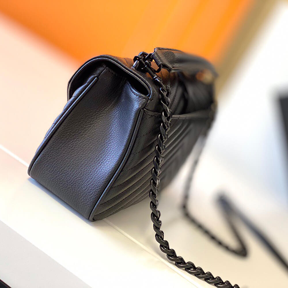 YSL College Quilted Leather Satchel Bag - Image 3