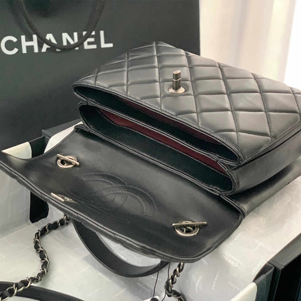 CHANEL FLAP BAG WITH TOP HANDLE - Image 7