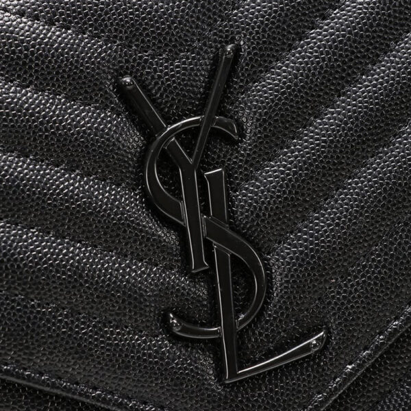 SYL Chain Strap Plaque Grained Leather Wallet Bag - Image 7