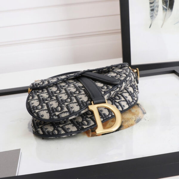 Dior Mini Saddle Bag With Strap - Image 6